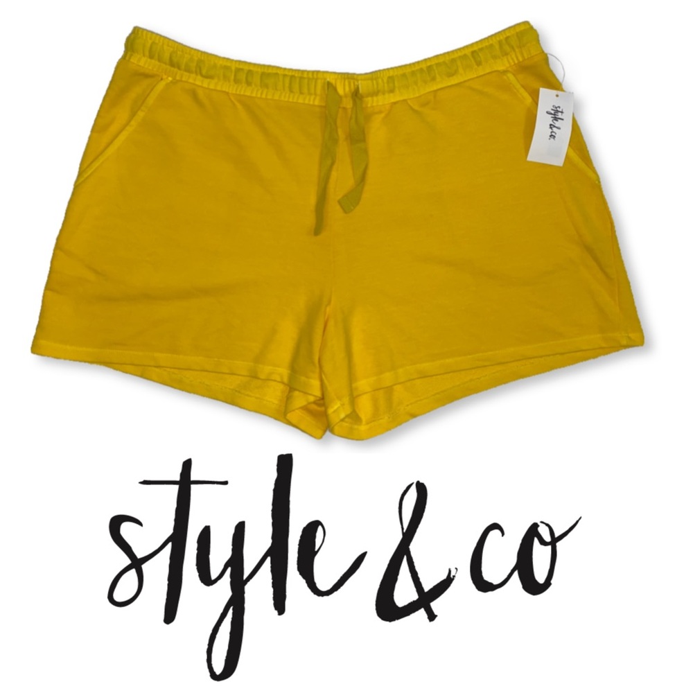 NWT Style & Co Yellow Lounge Shorts